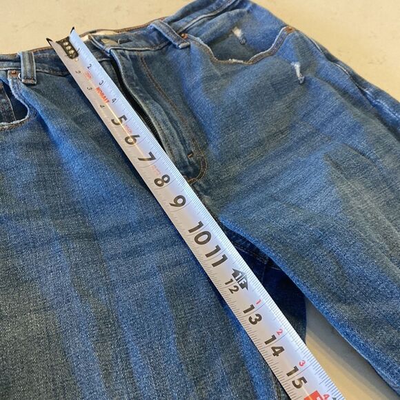 Abercrombie & Fitch Then Ankle Straight Ultra High Rise Distressed Denim Size 28 - Picture 5 of 8